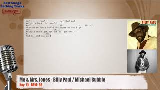 Video thumbnail of "🎙 Me & Mrs. Jones - Billy Paul / Michael Bubble Vocal Backing Track with chords and lyrics"