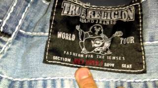 Real vs. Fake! True religion brand jeans