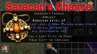 D2R Unique Items - Saracen's Chance (Amulet)