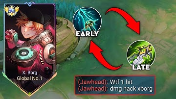 GLOBAL X BORG BEST BROKEN FIRST ITEM FOR DAMAGE HACK AND LATE GAME ITEM FOR ONE SHOT!😱 - MLBB