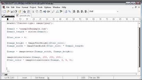 Beginner PHP Tutorial - 158 - Protecting Email with String to Image Part 2