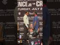 Errol Spence Jr vs Terence Crawford FIRST FACE OFF