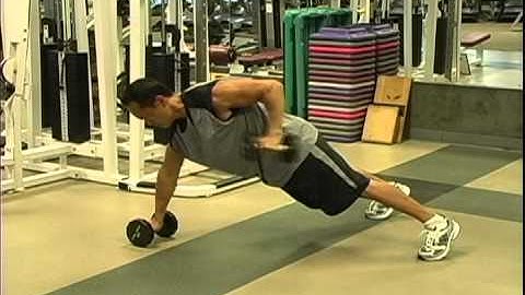 DB Plank Tricep Kickback @ www.myfitnesspros.com