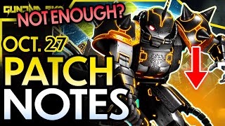 DID THE DEVS GET IT RIGHT? OCT 27 BALANCE PATCH NOTES! || Gundam Evolution