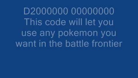 Pokemon Platinum USA Action Replay Codes part 2