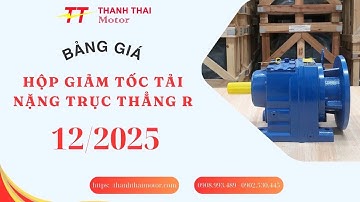 Bảng giá hộp giảm tốc tải nặng trục thẳng R  tháng 12/2025 - Thành Thái Motor