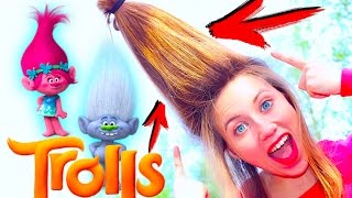 БЕЗУМНАЯ ПРИЧЕСКА ЗА 5 МИНУТ ТРОЛЛИ ЧЕЛЛЕНДЖ HAIR BOTTLE CHALLENGE | Elli Di