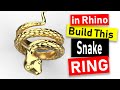 Snake Ring Design 3D Modeling in Rhino 6: Jewelry CAD Design Tutorial #97