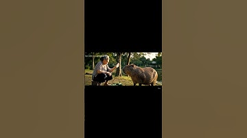 Capybara đuổi vịt nhà bà tư  #capybara #funny #haihuoc #batamvacapybara