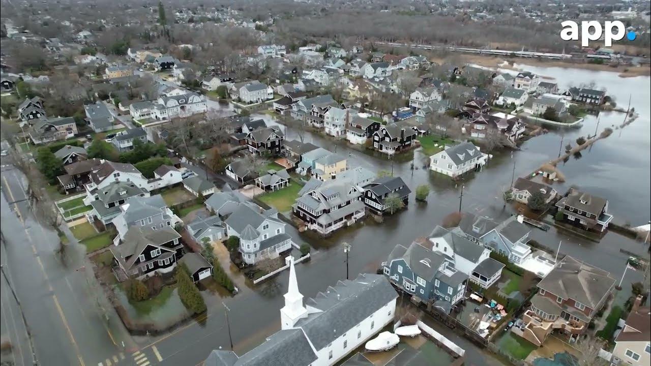 NJ flooding Drone over Bay Head YouTube