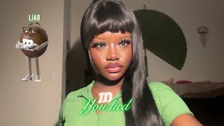 i did nothing wrong sis… | green m&m’s response