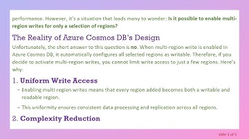 Understanding Multi-Region Write in Azure Cosmos DB: Why It’s Not Possible for a Subset of Regions