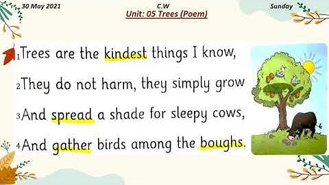 Grade 2 English Unit 5: Trees