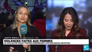 Forte mobilisation à Paris contre les violences faites aux femmes • FRANCE 24