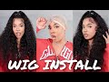 FULL WIG INSTALL + STYLING GORGEOUS WATER WAVE WIG ❤️ | ISEE Hair