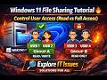 Windows 11 File Sharing Tutorial | Control User Access (Read vs Full Access) | 2026 | NFS
