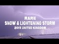 **RARE Footage** 2015 Snow &amp; Lightening Storm Tameside, England