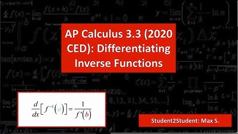 3.3 Differentiating Inverse Functions