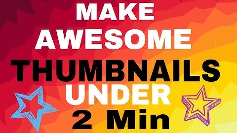 How To Make THUMBNAILS Under 2 Minutes( Offline )