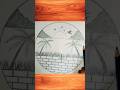 Beautiful Scenery Drawing | Nature and Scenery Drawing | Beautiful Circle Art