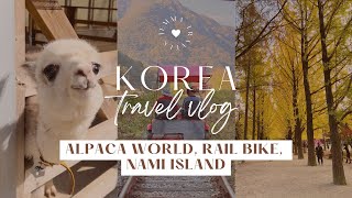 Korea Vlog Pt. 2 | Alpaca World, Gangchon Rail Bike Park, Nami Island Day Trip!