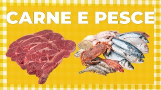 мясо, рыба и морепродукты на итальянском языке | carne e pesce in italiano