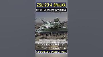 Ukrainian FPV Drone Attacks ZSU-23-4 Shilka Air Defense System #drones #airdefense