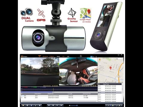 Indigi HD Dash-Camera With Dual Lens DVR And GPS Navigation