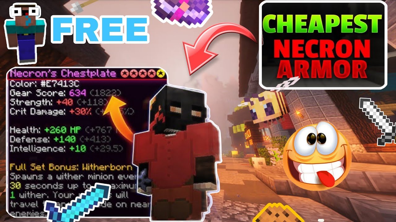 Random Player's Gave me Wither Necron Armor 😱 (FAKEPIXEL)