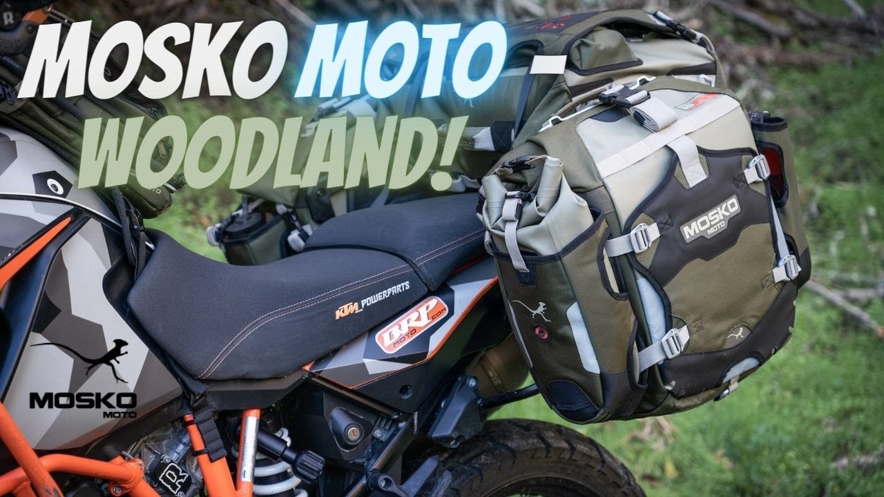 Mosko Moto - WOODLAND Panniers, Duffle, and Tank Bag Review! - YouTube