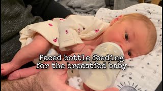 Paced bottle feeding for the breast fed baby