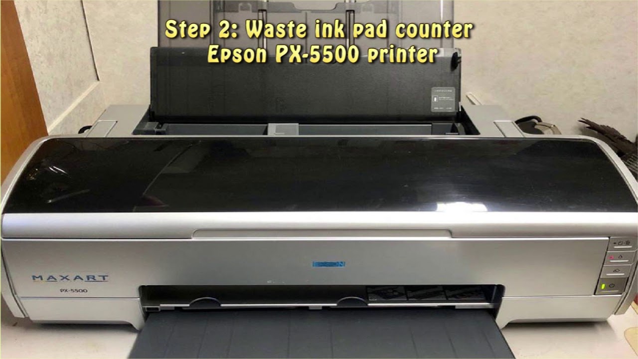 Reset Epson PX 5500 Waste Ink Pad Counter - YouTube