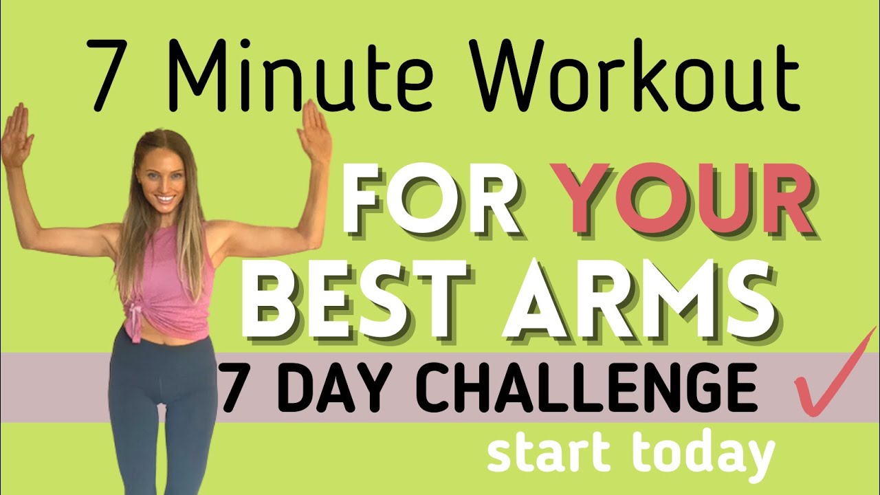 7 Minute Tone Your Arms Workout - No Equipment (quick & intense) 7 Day Slim  Arms Challenge 