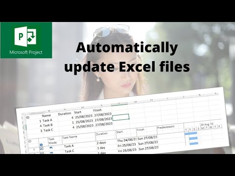 Link and automatically update Excel and Project data