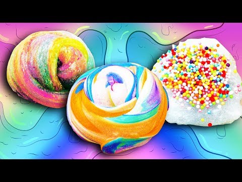 3 x Regenbogen Slime für Claudio | Einfache DIY Rezepte für Mega Slime Spaß in Regenbogen Farben