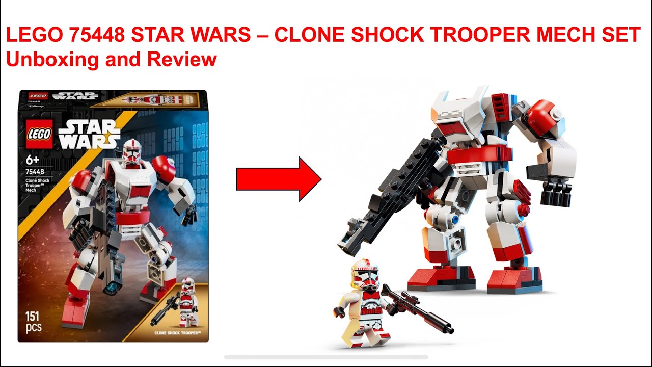 LEGO 75448 STAR WARS - CLONE SHOCK TROOPER MECH SET Unboxing and