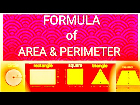 Formula of area and perimeter //mathematics  //