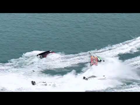 powerboat crash video