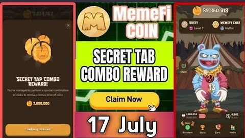 Memefi 17 july secret combo level (1-13). Memefi secret combo today #memeficoin #memeficombo