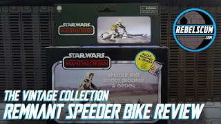 Star Wars The Vintage Collection Remnant Speeder Bike, Scout Trooper & Grogu Review