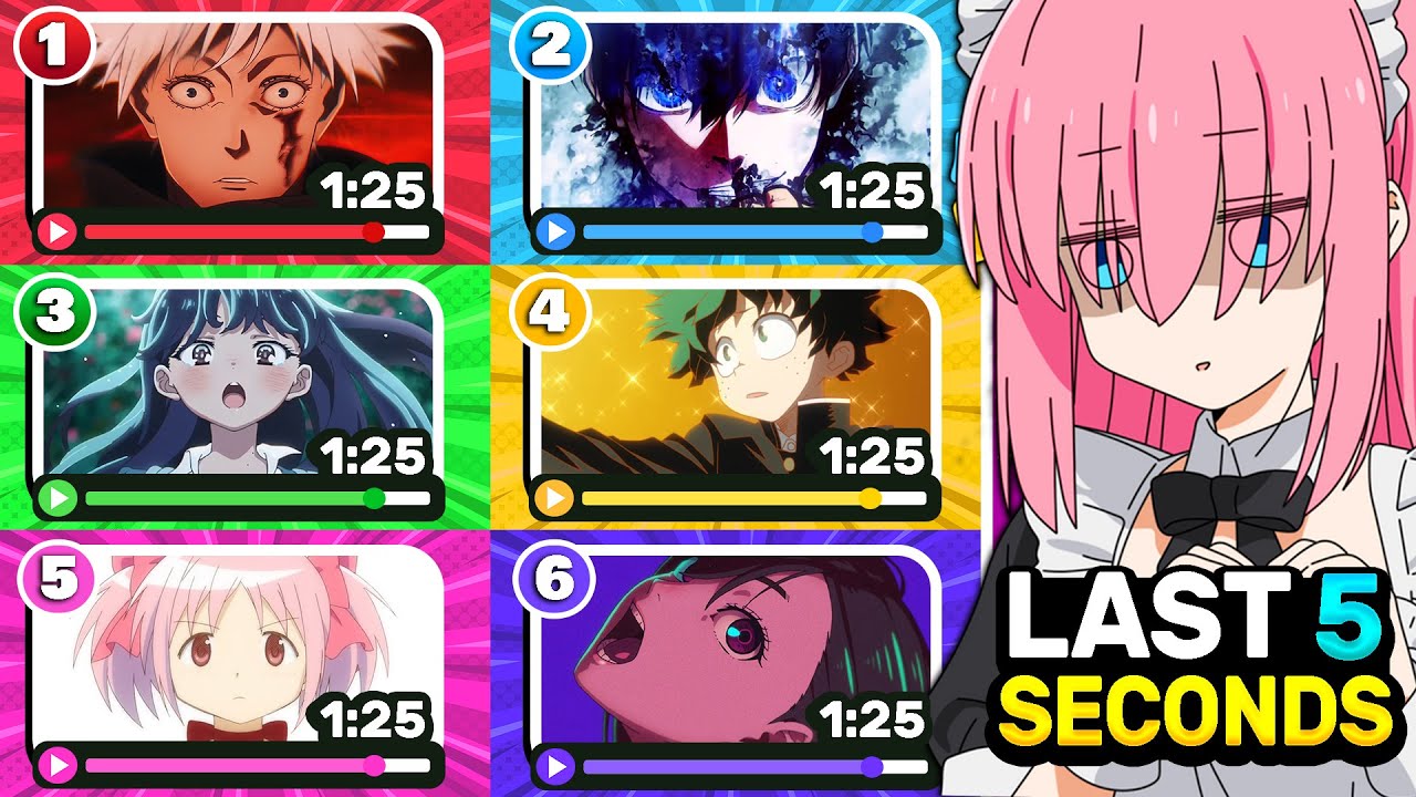 Can You GUESS the ANIME OPENING with ONLY the LAST 5 SECONDS? 🎶【100 Openings】