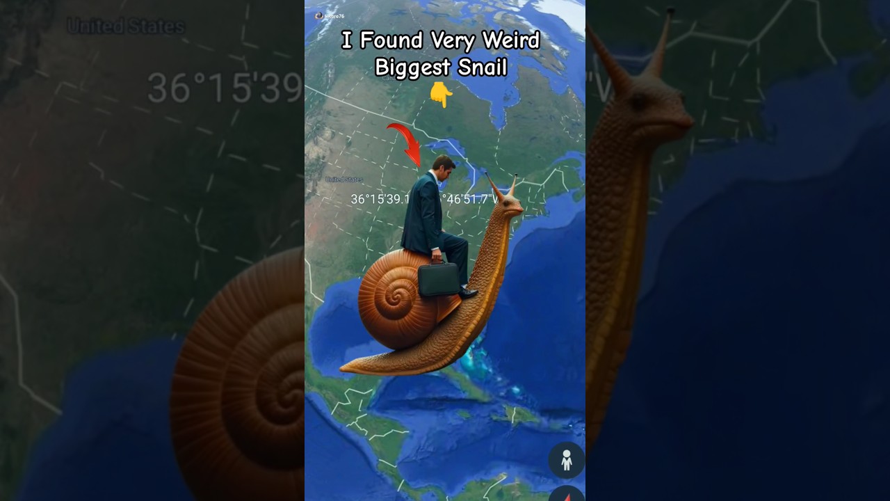I Found Very Weird Biggest Snail ππΆβπ«οΈ in google maps and google earth #shots #hrbro76