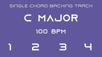 Single Chord Backing Track - C Major - 100 bpm