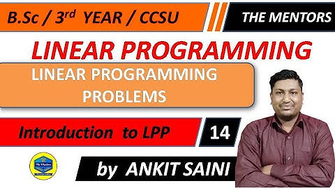 Linear programming problems || Lecture 1 || Introduction to LPP
