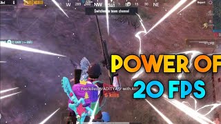 POWER OF 20 FPS ll 2GB RAM ll unbeatable ll bgmi ll conqueror gameplay screenshot 3
