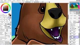 Speed paint- Cute Bear Waving Gif