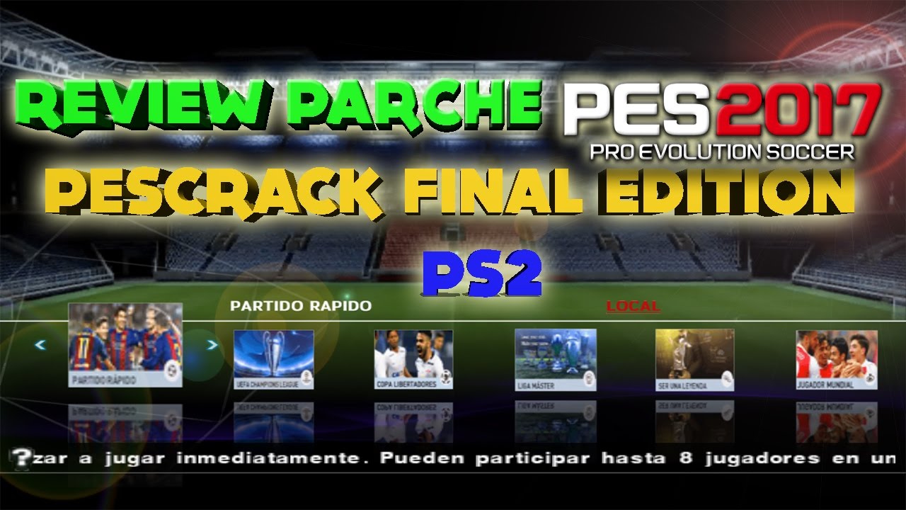 Pro Evolution Soccer 2017 (PES 2017 by PESCrack PS2 VERSÃO FINAL) no Playstation  2 