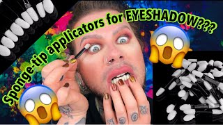 Using SPONGE-TIP APPLICATORS for a full EYESHADOW look!