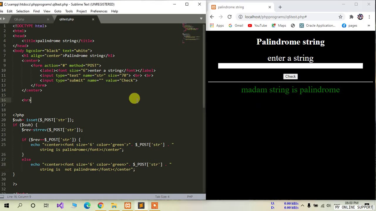 php find string  2022  PHP program to find whether a string is palindrome or not