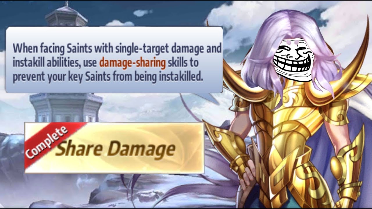 Elite Train Hall - Share Damage - Saint Seiya Awakening